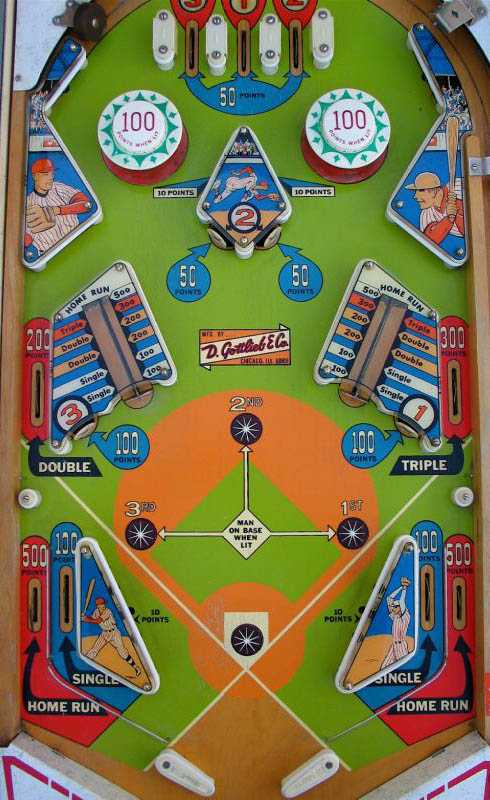 Baseball Pinball By D. Gottlieb & Company