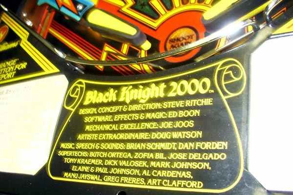 Black Knight 2000 Pinball By Williams - Photo