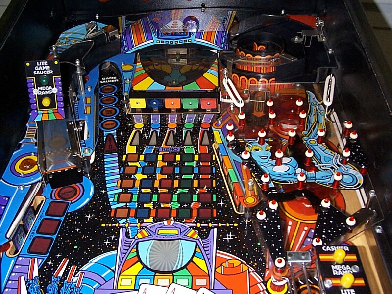 Williams jackbot ピンボール台上部スクリーン