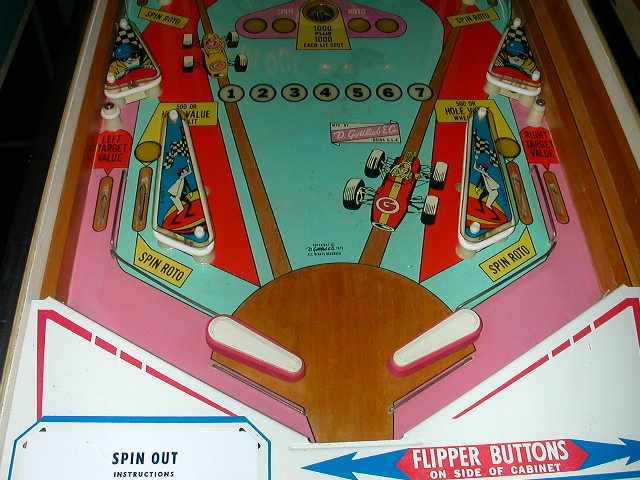 Spin Out Pinball By D. Gottlieb - photo