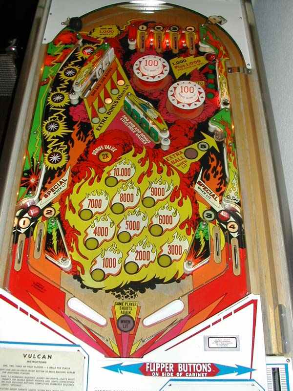 Vulcan Pinball By D. Gottlieb & Company