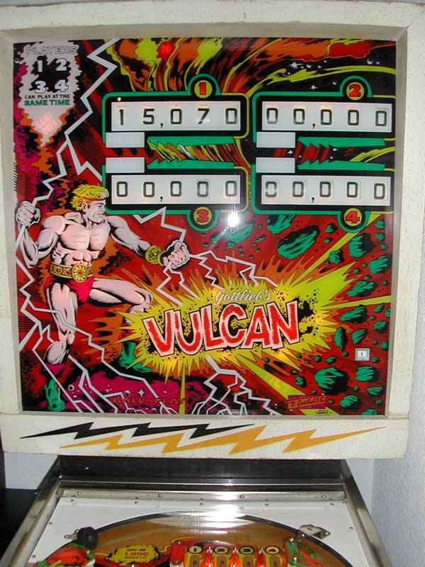 Vulcan Pinball By D. Gottlieb & Company