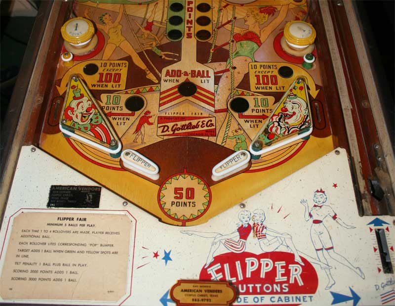 Flipper Fair Pinball By D. Gottlieb & Company - Photo