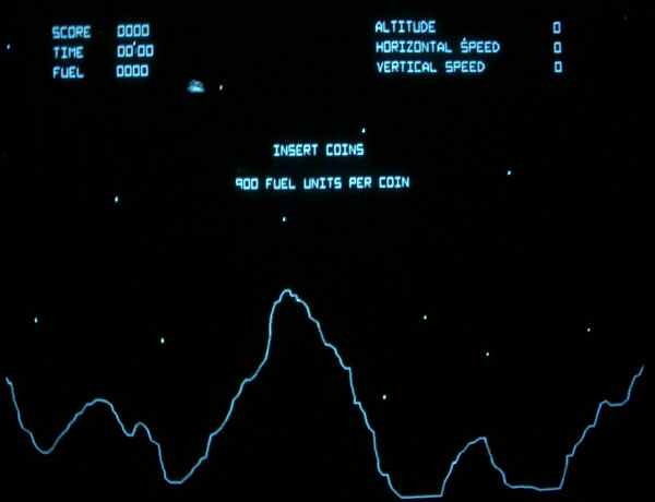 Atari Lunar Lander Vector Arcade Video Game of 1979 at www.pinballrebel.com...