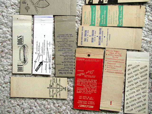 Drive In Movie Theater Matchbooks