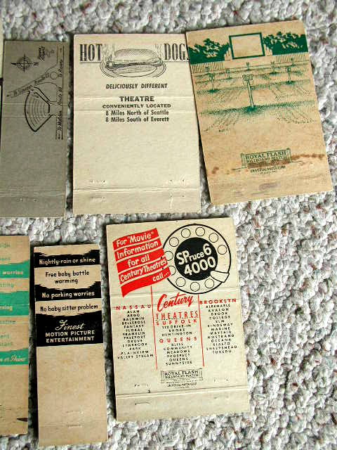 Drive In Movie Theater Matchbooks