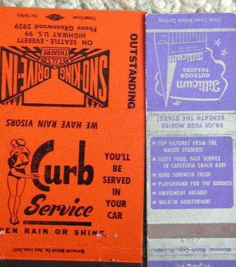 Drive In Movie Theater Matchbooks