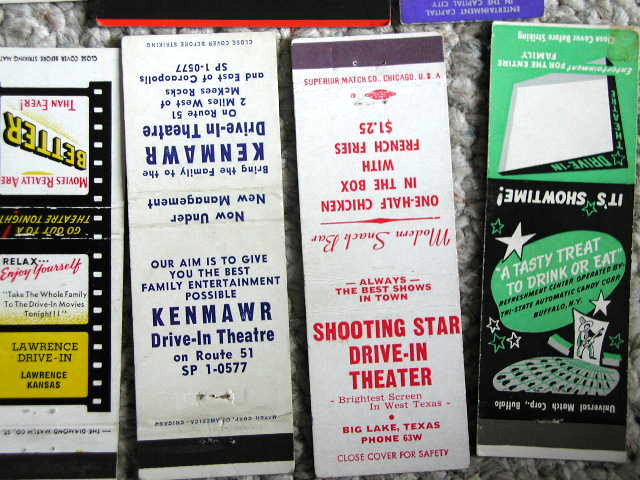 Drive In Movie Theater Matchbooks