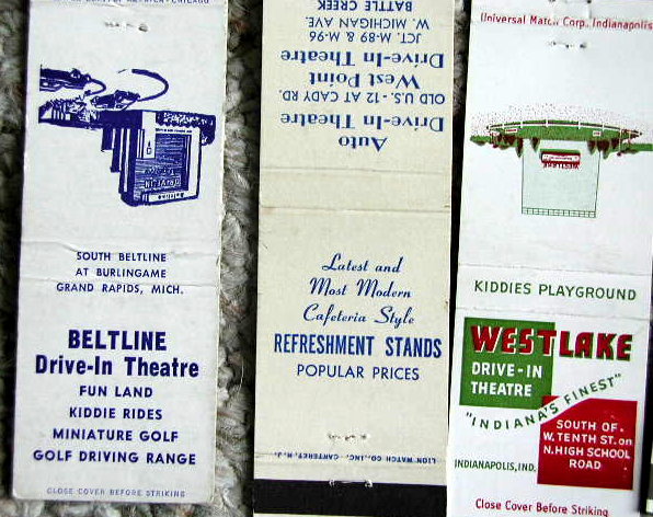Drive In Movie Theater Matchbooks