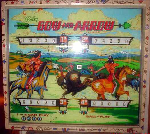 Bow & Arrow Pinball By Bally - Photo