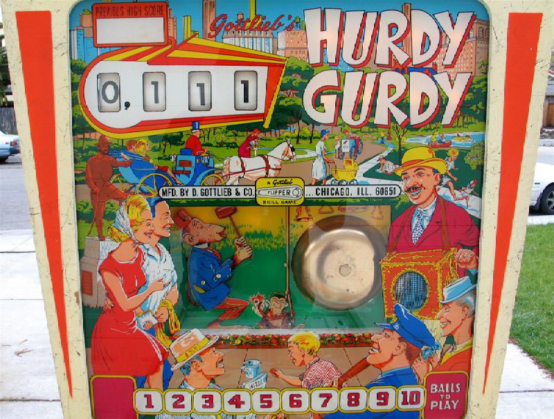 Hurdy Gurdy Pinball By D. Gottlieb - Photo