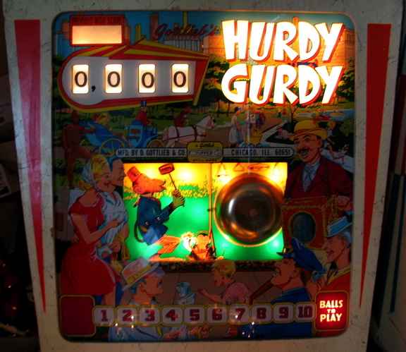 Hurdy Gurdy Pinball By D. Gottlieb - Photo