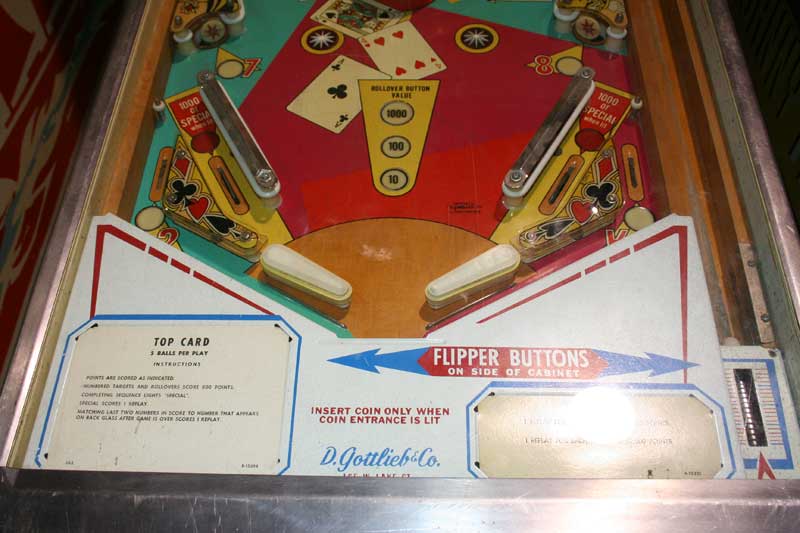 Top Card Pinball By D. Gottlieb & Company - Photo